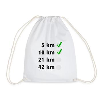 Marathon Checkliste - Turnbeutel - Weiß - Vorne