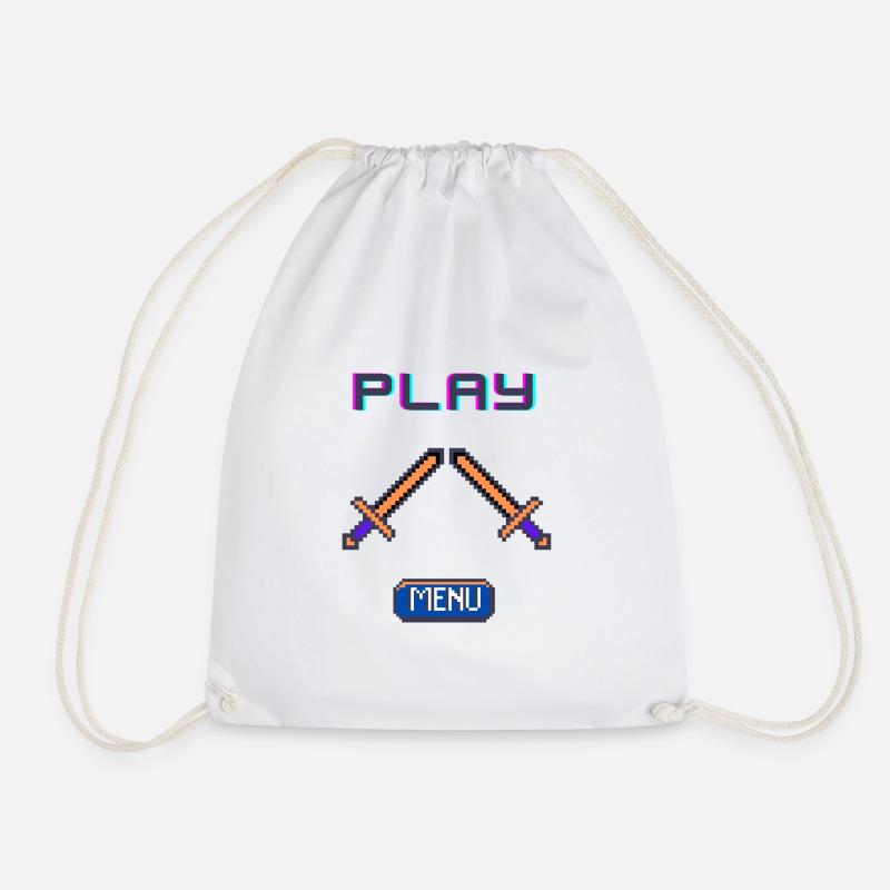 Game - Drawstring Bag - white