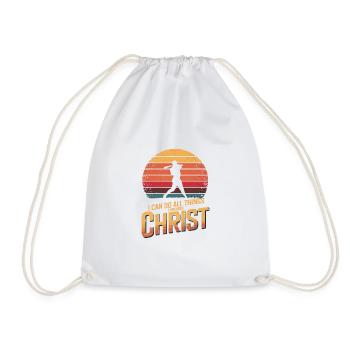 I can do everything through Christ Baseball - Drawstring Bag - white - Front