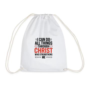 Je peux tout faire par le Christ qui me fortifie - Sac de sport léger - blanc - Devant