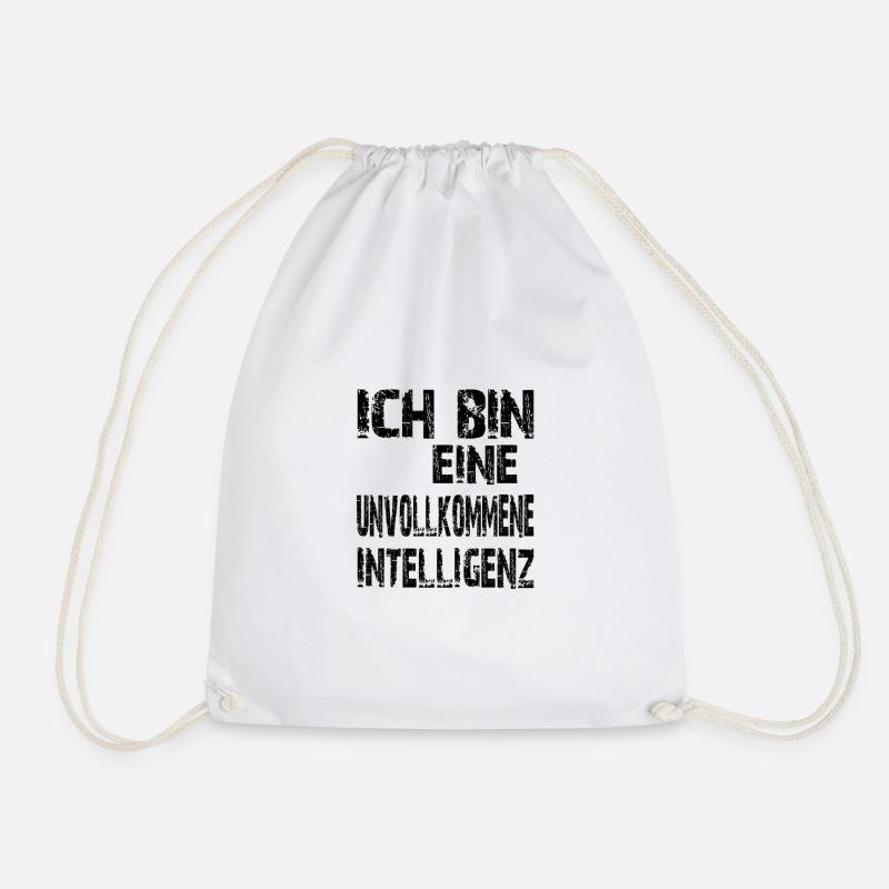 KI Spruch Ich bin eine unvollkommene Intelligenz - Turnbeutel - Weiß