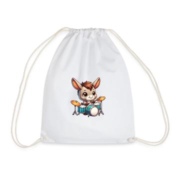 Global - Black without Japan Template - Drawstring Bag - white - Front