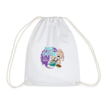 Les seins et le café sont tout ce dont j’ai besoin - Sac de sport léger - blanc - Devant
