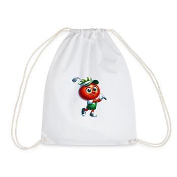 Drôle Golf Tomate Personnage Swinging Joy - Sac de sport léger - blanc - Devant