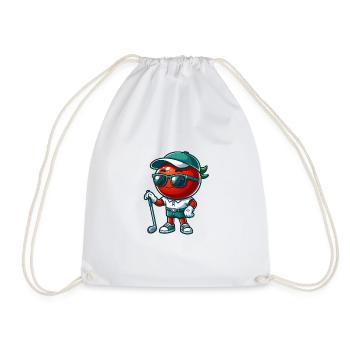 Drôle de golf tomate frange élégamment avec des nuances - Sac de sport léger - blanc - Devant