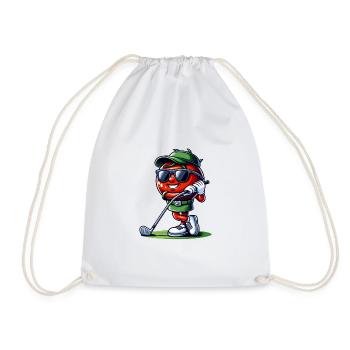 Coole Lustige Golf-tomate Mit Sonnenbrille Und - Turnbeutel - Weiß - Vorne