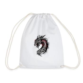 Viking Vikings Dragon Dragon Dragon Tête de dragon - Sac de sport léger - blanc - Devant