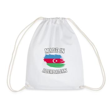 Made in Azerbaijan - Drawstring Bag - white - Front