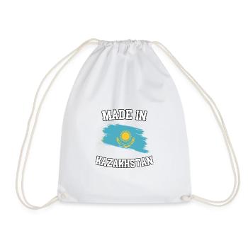Made in Kasazkhstan - Drawstring Bag - white - Front