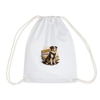 Canicross Adventurer Shirt - Drawstring Bag - white - Front