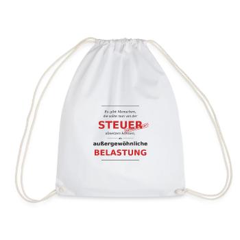 Steuer Spruch - Steuer absetzen - Turnbeutel - Weiß - Vorne