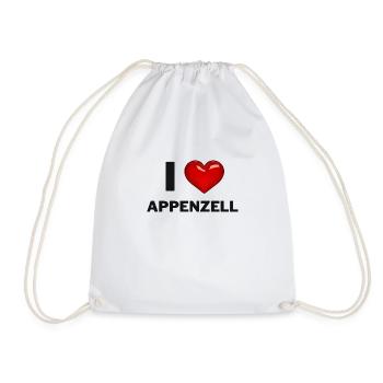 I Love Appenzell - Drawstring Bag - white - Front