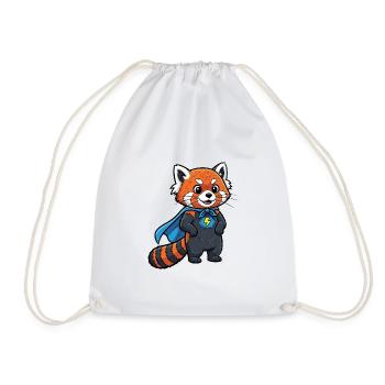 Conception de chaton de super-héros - Sac de sport léger - blanc - Devant