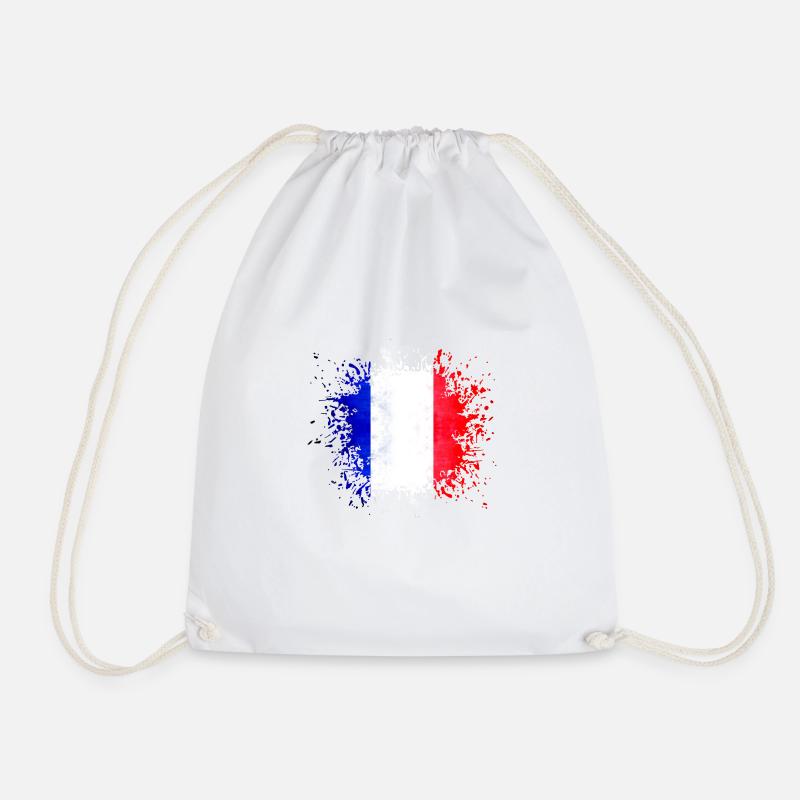 Frankreich Flagge Trikolore Paris Nizza Lyon Fleck - Turnbeutel - Weiß