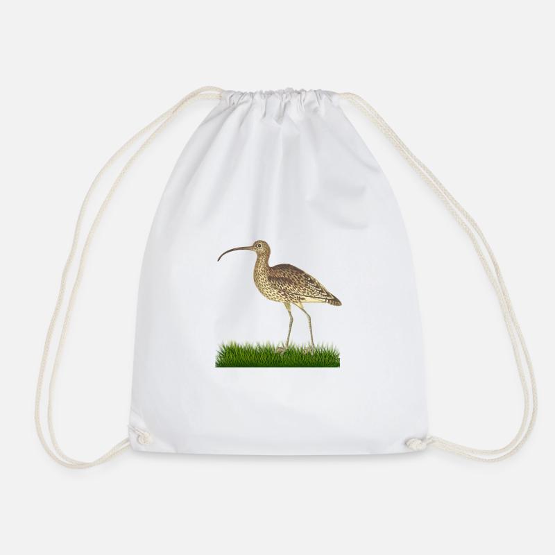 bird - Drawstring Bag - white