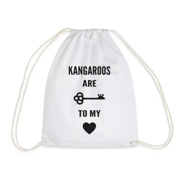 Kangaroos are the key to my heart - Sac de sport léger - blanc - Devant