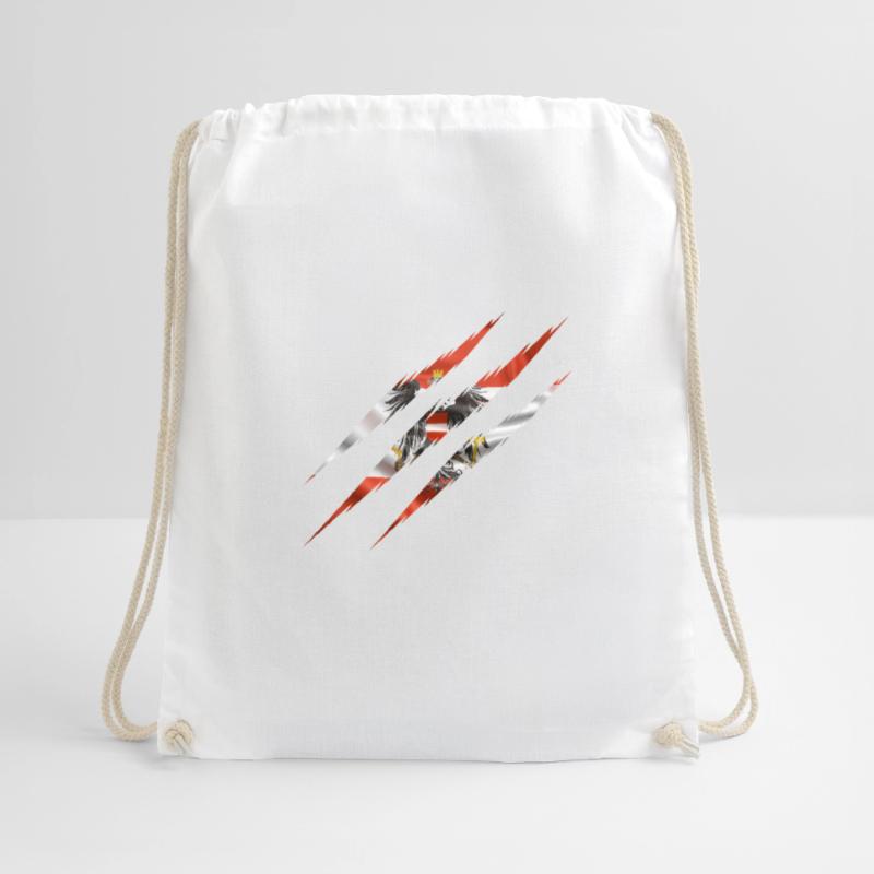 Austria scratch claws scratching cut track cracks Drawstring Bag