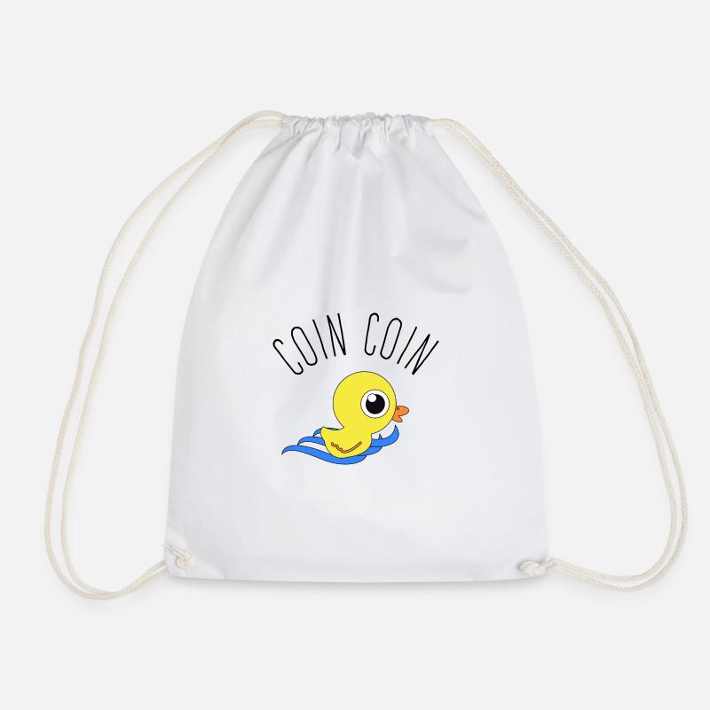 My cute little duck corner corner - Drawstring Bag - white