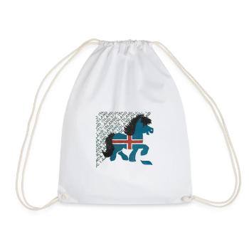 Iceland - Drawstring Bag - white - Front
