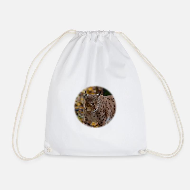 Lynx - Drawstring Bag - white