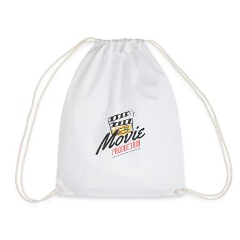 Film production film producer director director flap - Drawstring Bag - white - Front