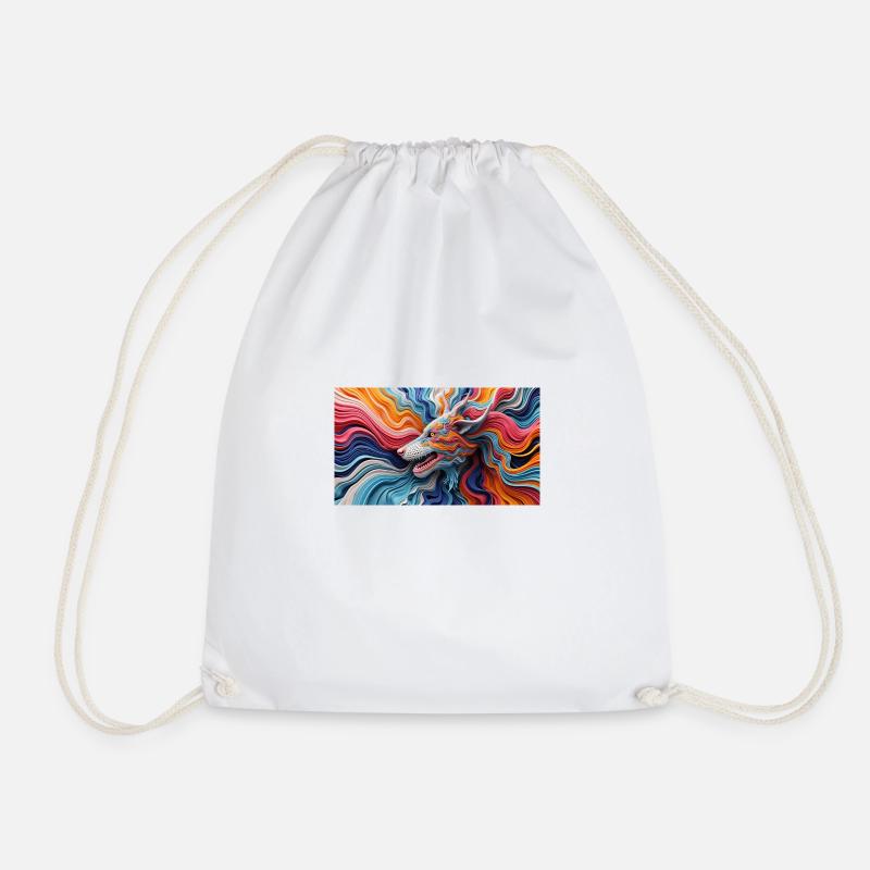 Create A Print In 3D Hyper Realistic - Drawstring Bag - white