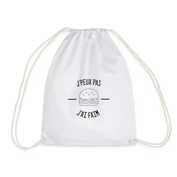J'peux pas, j'ai faim burger - Sac de sport léger - blanc - Devant