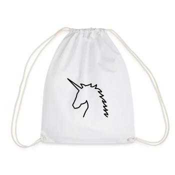 licorne - Sac de sport léger - blanc - Devant