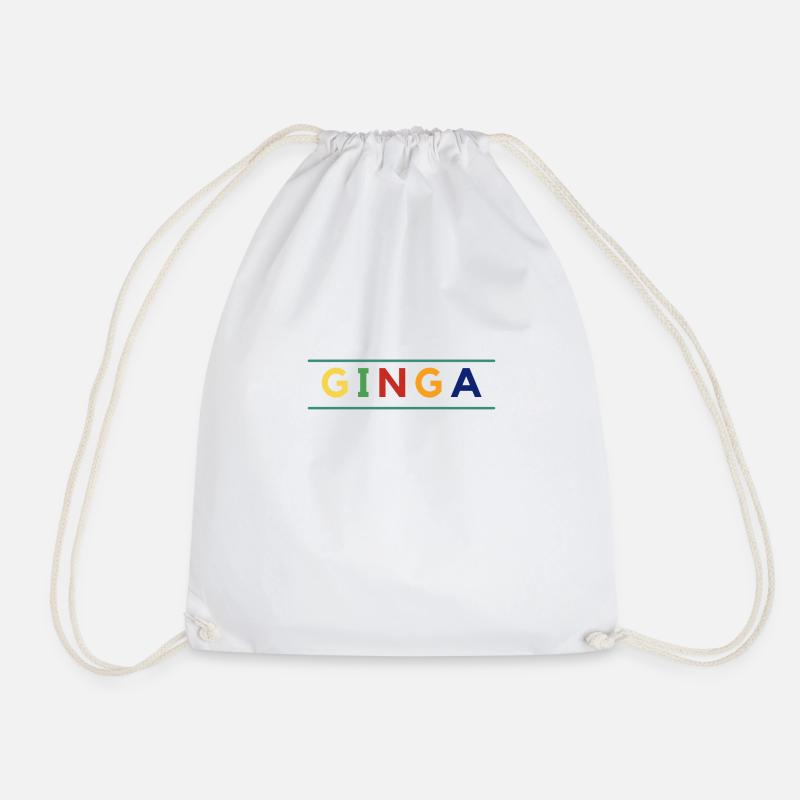 GINGA - Capoeira - Drawstring Bag - white