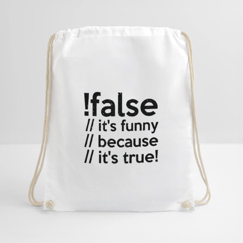 Programmierer false true Informatiker Student Code Turnbeutel