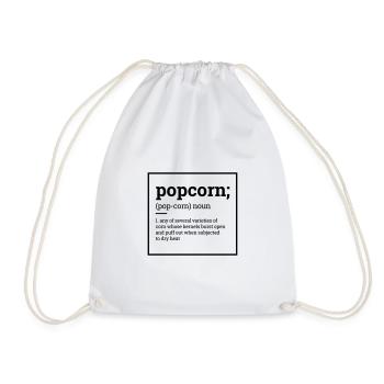 Popcorn - Turnbeutel - Weiß - Vorne
