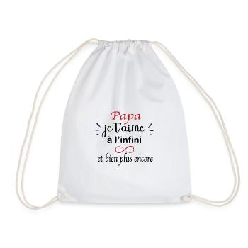 Papa je t'aime à l'infini - Sac de sport léger - blanc - Devant