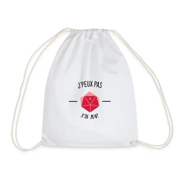 J'peux pas, j'ai jdr - Sac de sport léger - blanc - Devant