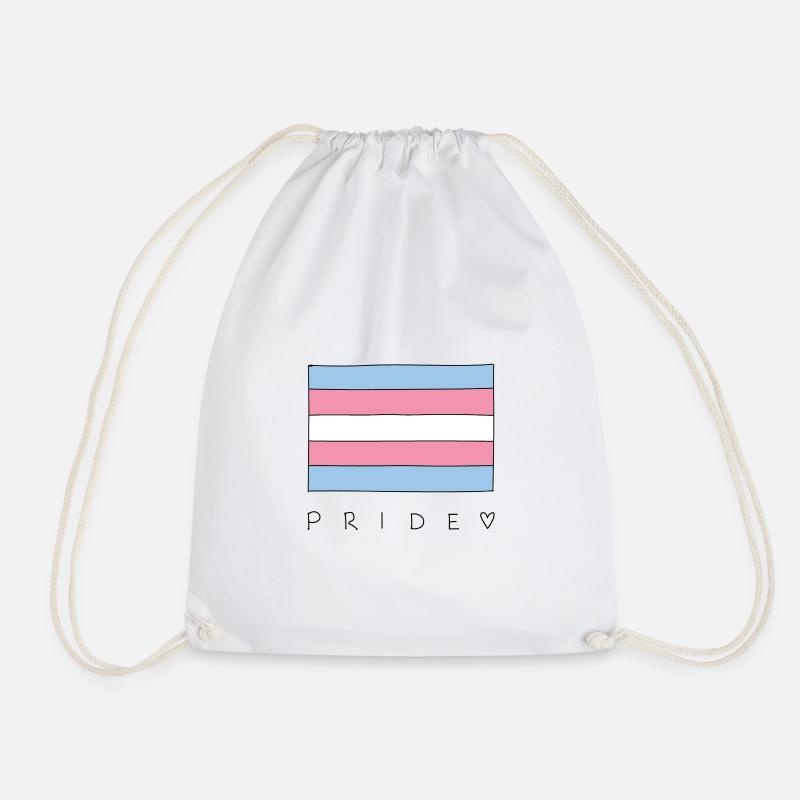 Transgender Trans Flagge Pride - Turnbeutel - Weiß