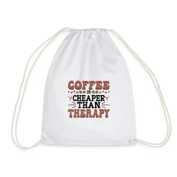Kaffee Sarkasmus Freunde Glück Freude Cappuccino - Turnbeutel - Weiß - Vorne