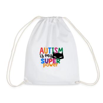 L'autisme est mon super pouvoir - Sac de sport léger - blanc - Devant
