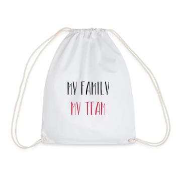 My Family My Team - My Family My Team - Drawstring Bag - white - Front