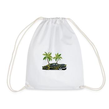 palmier voiture vintage hot rod ancienne americain - Sac de sport léger - blanc - Devant