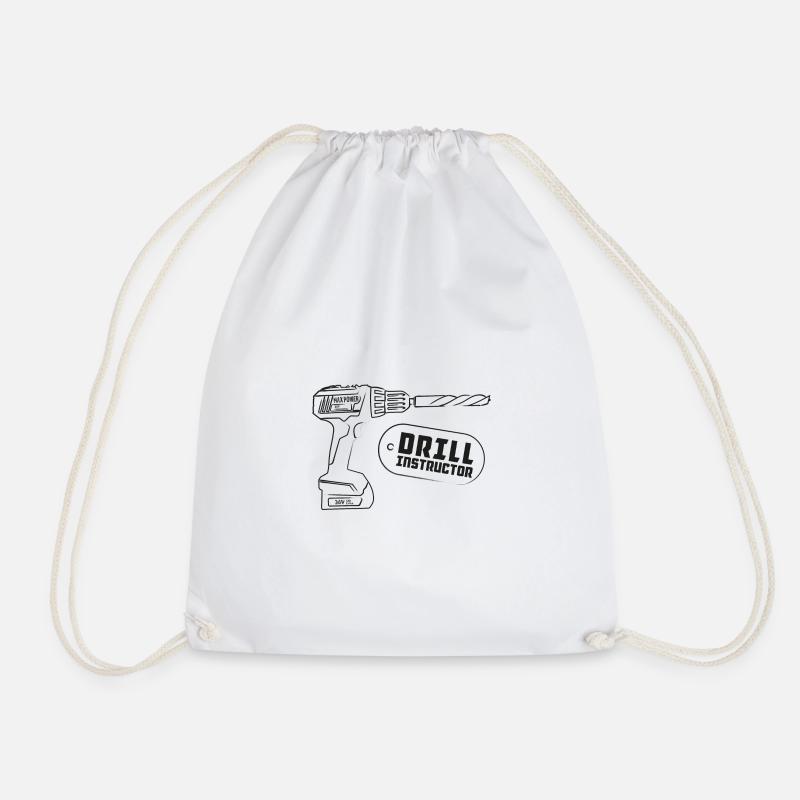 Instructeur de forage - Conception de charpentier et d'artisan - Sac de sport léger - blanc