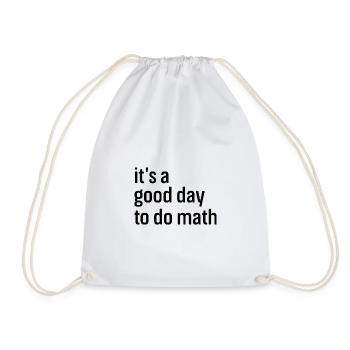 Math Mathematics Mathematician School Nerd Gift - Drawstring Bag - white - Front