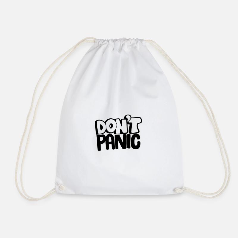 DONT PANIC Design Ruhe bewahren - Turnbeutel - Weiß