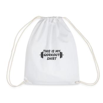 This is my workout shirt - Sac de sport léger - blanc - Devant