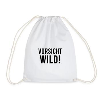 Vorsicht Wild! - Turnbeutel - Weiß - Vorne
