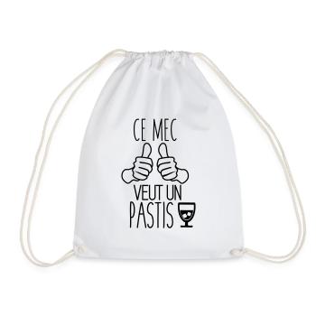 Ce mec veut un pastis humour citations alcool - Sac de sport léger - blanc - Devant