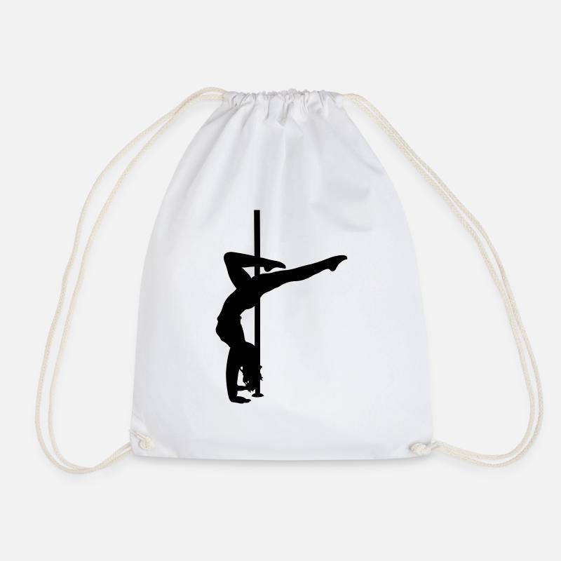 Pole dance - handstand - Drawstring Bag - white