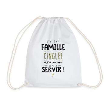 J'ai une famille cinglée et je peux m'en servir - Sac de sport léger - blanc - Devant