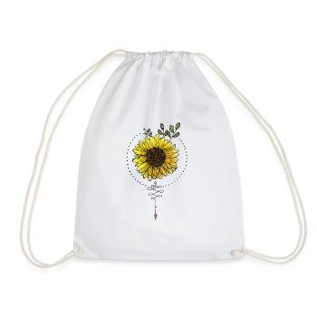 UNALOME SONNENBLUME - Turnbeutel - Weiß - Vorne