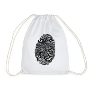 finger print - Drawstring Bag - white - Front