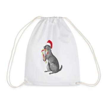 Belette de Noël - Sac de sport léger - blanc - Devant