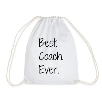 Coach Coaching Trainer Sport Entraineur Team - Drawstring Bag - white - Front